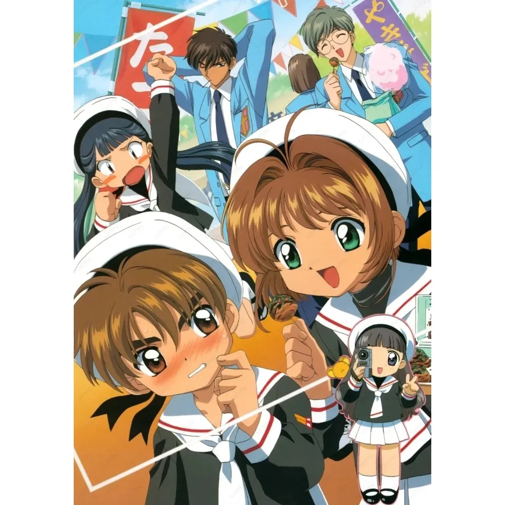 C-Card CaptorS S-Sakura Kawaii Pink Girl Poster Sticky Wall Art Printing Wasserdicht Home Living Bed Room Bar Ästhetisches Dekor – Detail 17