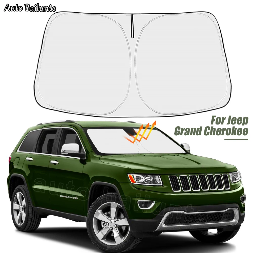 Pára-brisa do carro Sun Shade Cover Sunshade Viseira para Jeep Grand Cherokee 2014-2017 2018 2019 2020 2021 2022 2023 Acessórios