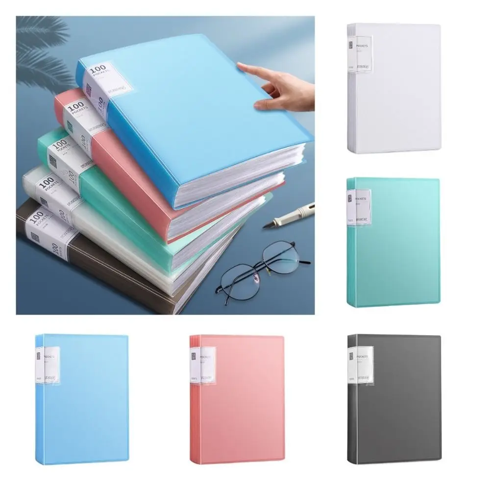 

Large Capacity A4 File Folder Waterproof 20/30/40/60/80/100 Sheets Paper Organizer Translucent Dustproof Document Container