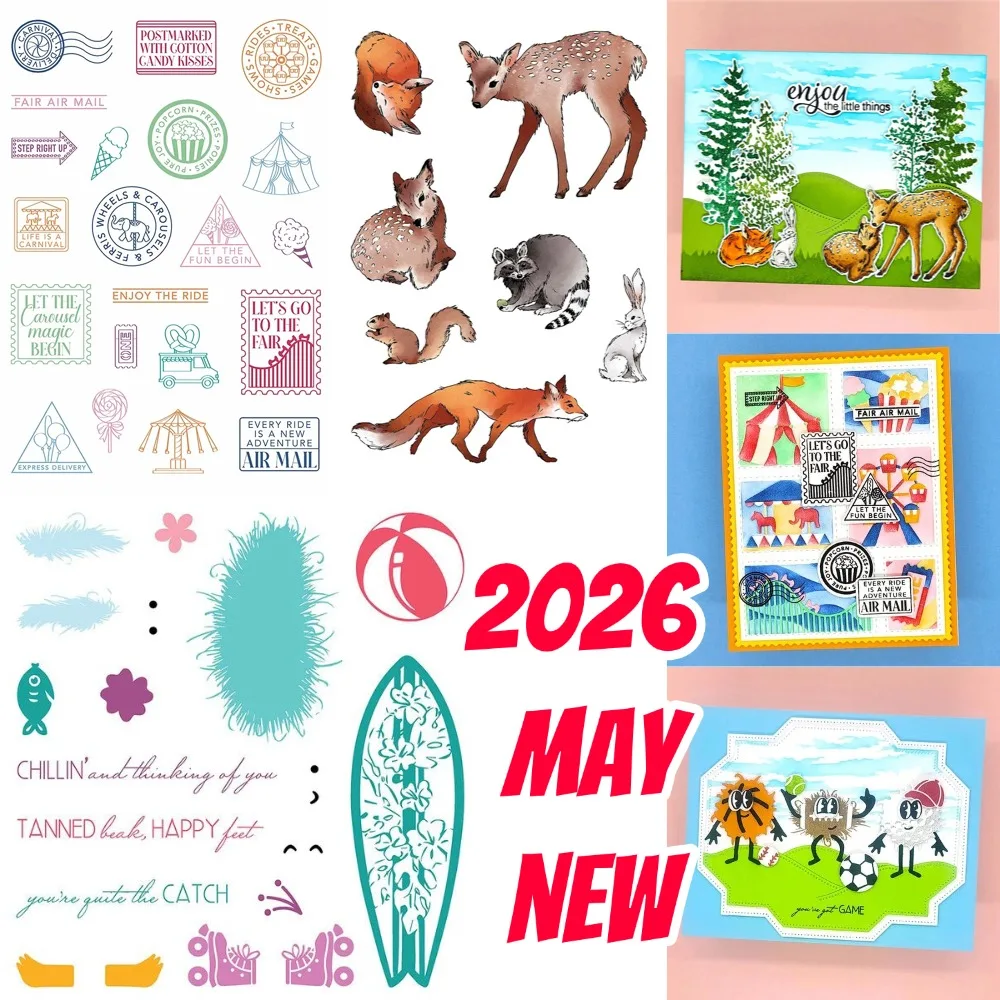 2026 Escape Collection – Klare Fotopolymer-Stempel und Stanzformen für DIY-Scrapbooking, Bastelarbeiten, Fotoalbum-Vorlagen, handgefertigt