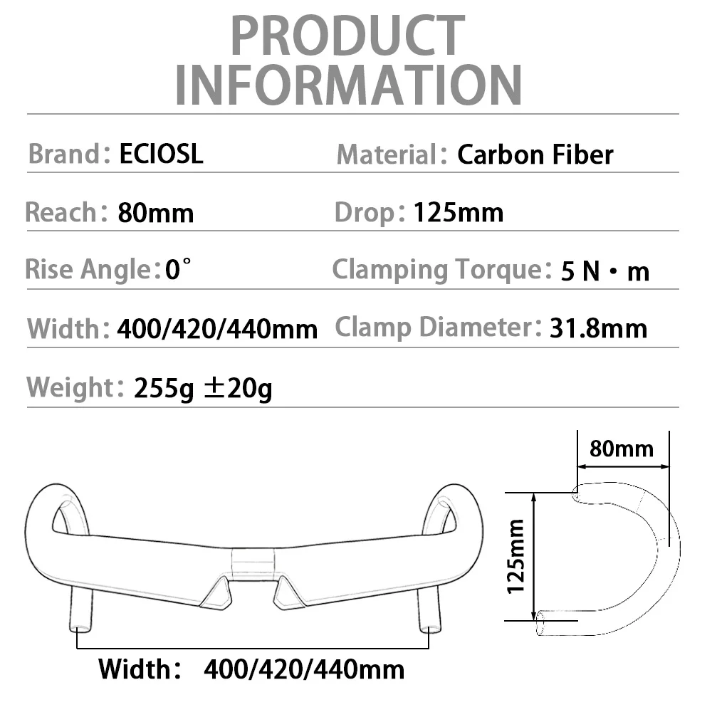 T1000 Vollcarbon-Rennradlenker Sportfahrradlenker Aero-Drop-Bar Rennradzubehör 31,8 X 400/420/440mm – Detail 4