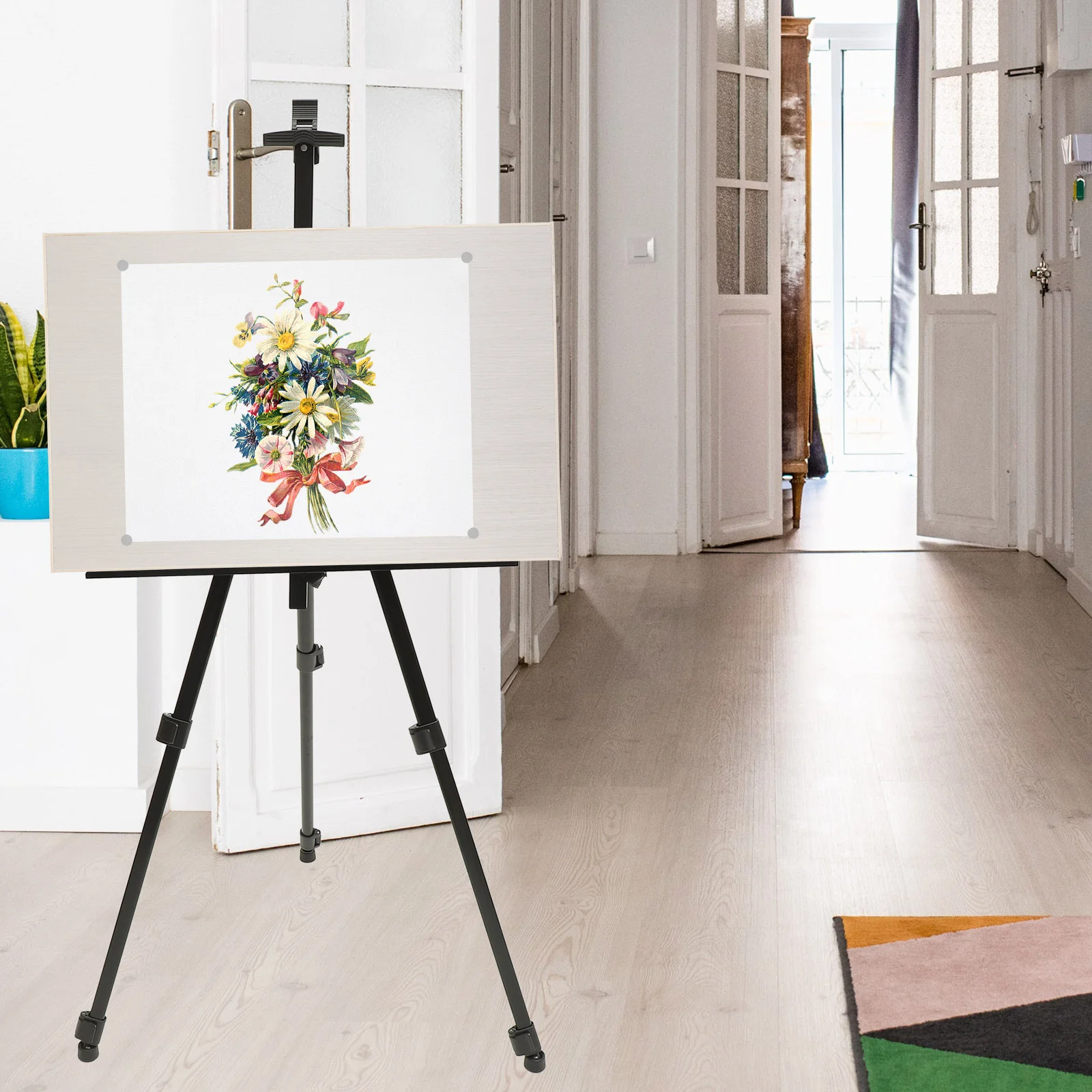 

Easel Folding White Board Stand Adjustable Portable School Painting Household Display Dry Erase Baby