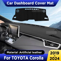 For Toyota Corolla 2019-2024 GR SE XSE Hybrid Sedan Car Dashboard Cover Mat Sun Shade Pad Anti-UV Artificial Leather Accessories