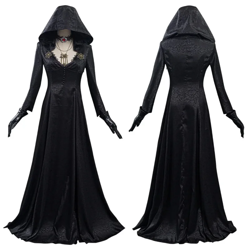 

2025 New Evil Village Cosplay Costume Vampire Lady Dress Outfits Halloween Carnival Suit ★☆★