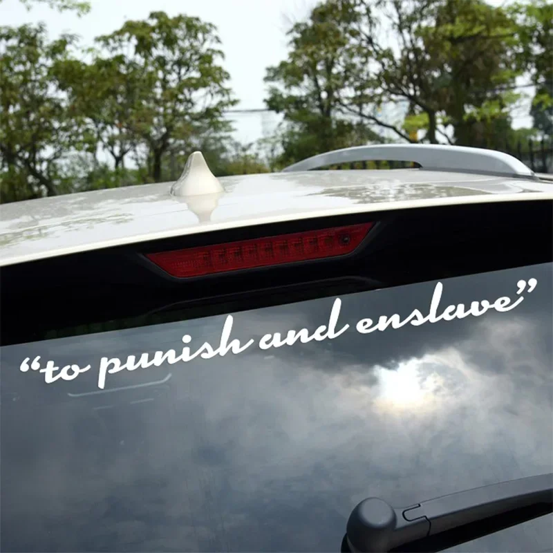 Car Stickers Vinyl Decal To Punish And Enslave Front Rear Windshield Dooration Window Creative Auto Styling Sticker Accessories view 2