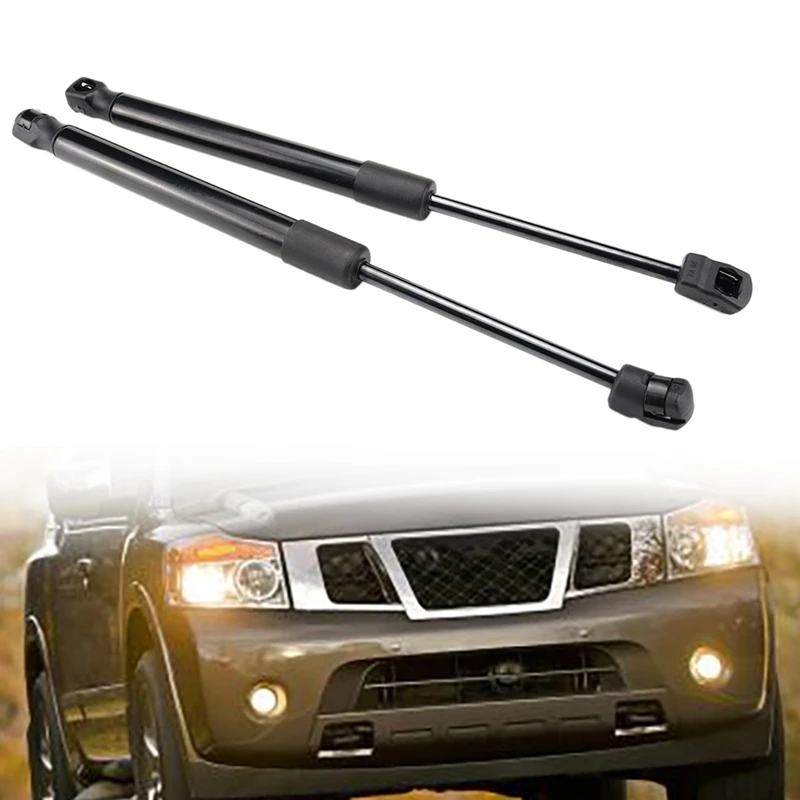 2Pcs Car Front Hood Gas Charged Lift Supports Shocks Struts For Nissan Titan 2004-2014 8196154