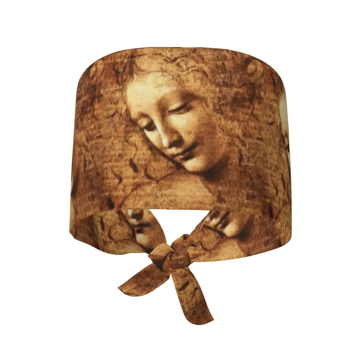 Leonardo Da Vinci La Scapigliata Scrub Hat Doctor Working Surgical Cap Men Women Adjustable Nursing Caps for Dentist