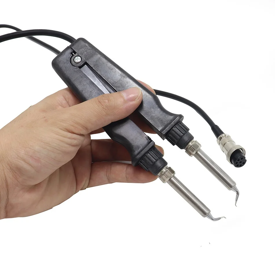 902 soldering station double soldering iron handle, electric heating soldering iron clamp tweezers, seven-hole heating pliers