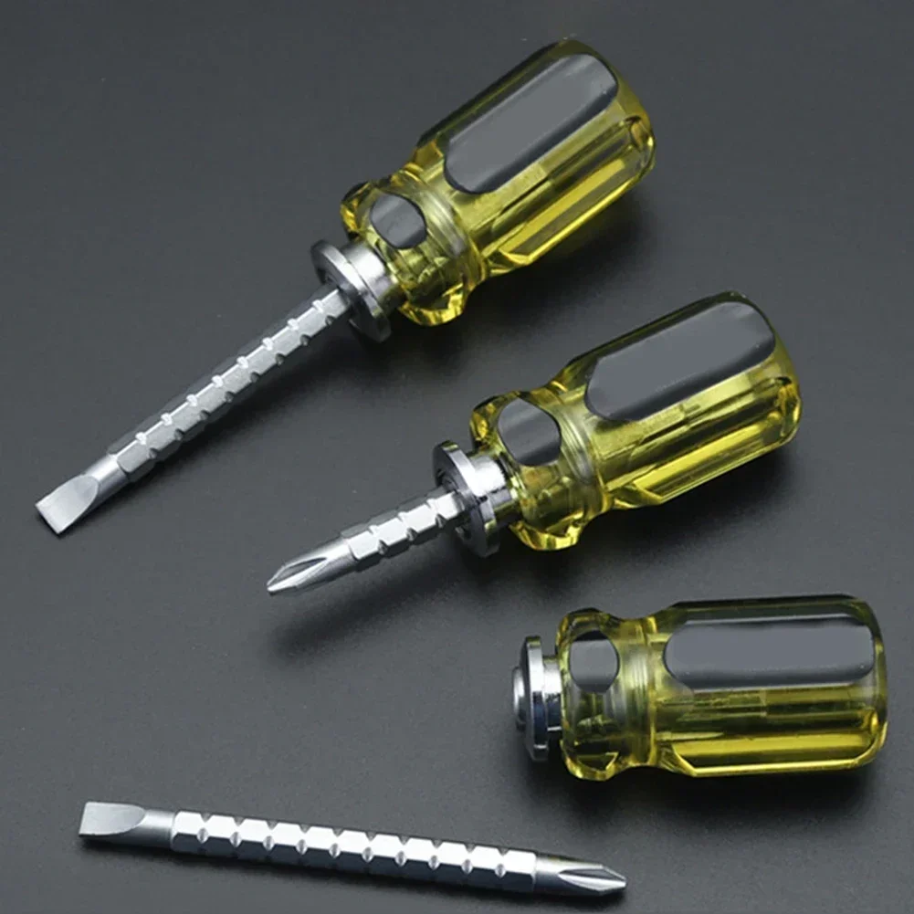 Screwdriver Double-Use Slotted Cross Screwdriver Removable Adjustable Chrome-Vanadium Steel Screw Driver Hand Tool