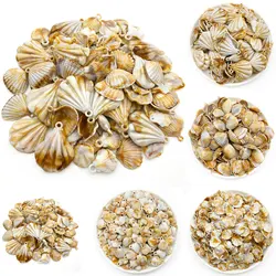 20Pcs Acrylic Shell Charm With Perforated Shell Pendant For DIY Jewelry Making Earrings Bracelet Necklace Handmade