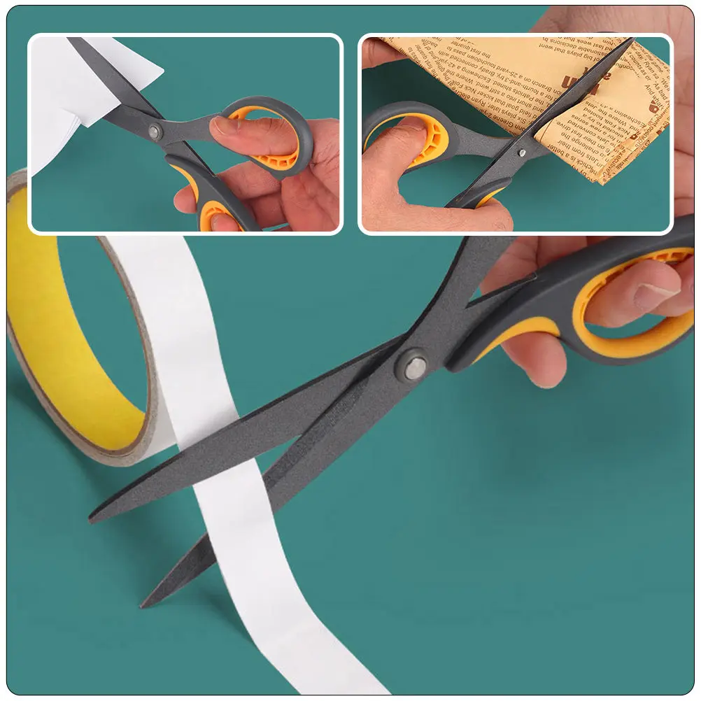 

Набор из 2 ножниц с антипригарным покрытием: универсальные острые ножницы для офиса, рукоделия, учебы и домашнего использования с удобной рукояткой