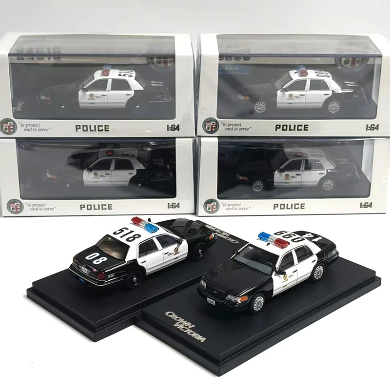 

Spot GOC North Exhibition Limited 1:64 Simulation Alloy Victoria CV Los Angeles Lapd Police Car Model Collection Decorations