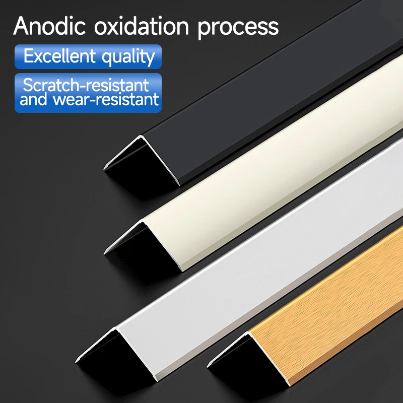 Aluminum Corner Guard 90cm 15mm 6Pcs 5 Colors, L-Shaped Edge Protector Trim for Wall Corner Protection, Metal Angle Molding Hard