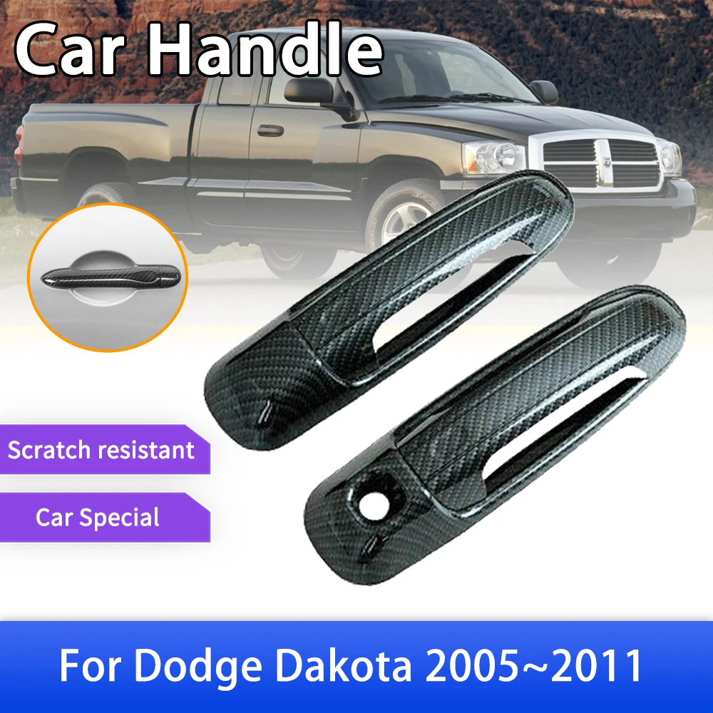 

Накладка на дверную ручку из углеродного волокна, Накладка для Dodge Dakota 2005 2006 2007 2008 2009 2010 2011, защитная пленка для автомобиля, аксессуары, наклейки