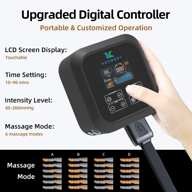 TJXLAir العلاج بالضغط الرياضة الانتعاش للدورة الدموية والاسترخاء 6 Chmabers آلة تدليك الساق الأحذية