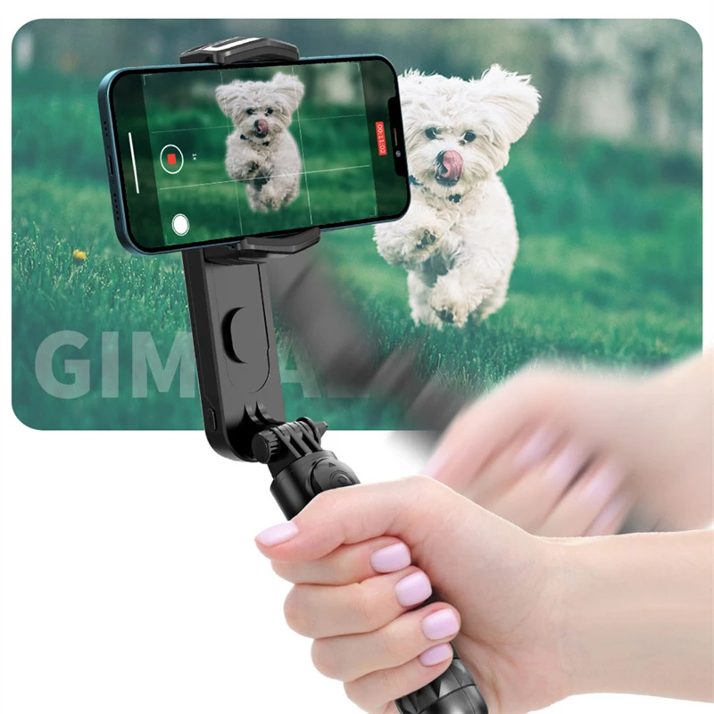 2025 New AI Stabilizer Wireless Bluetooth Selfie Stick Tripod Handheld Gimbal Stabilizer Monopod With Fill light for IOS Android