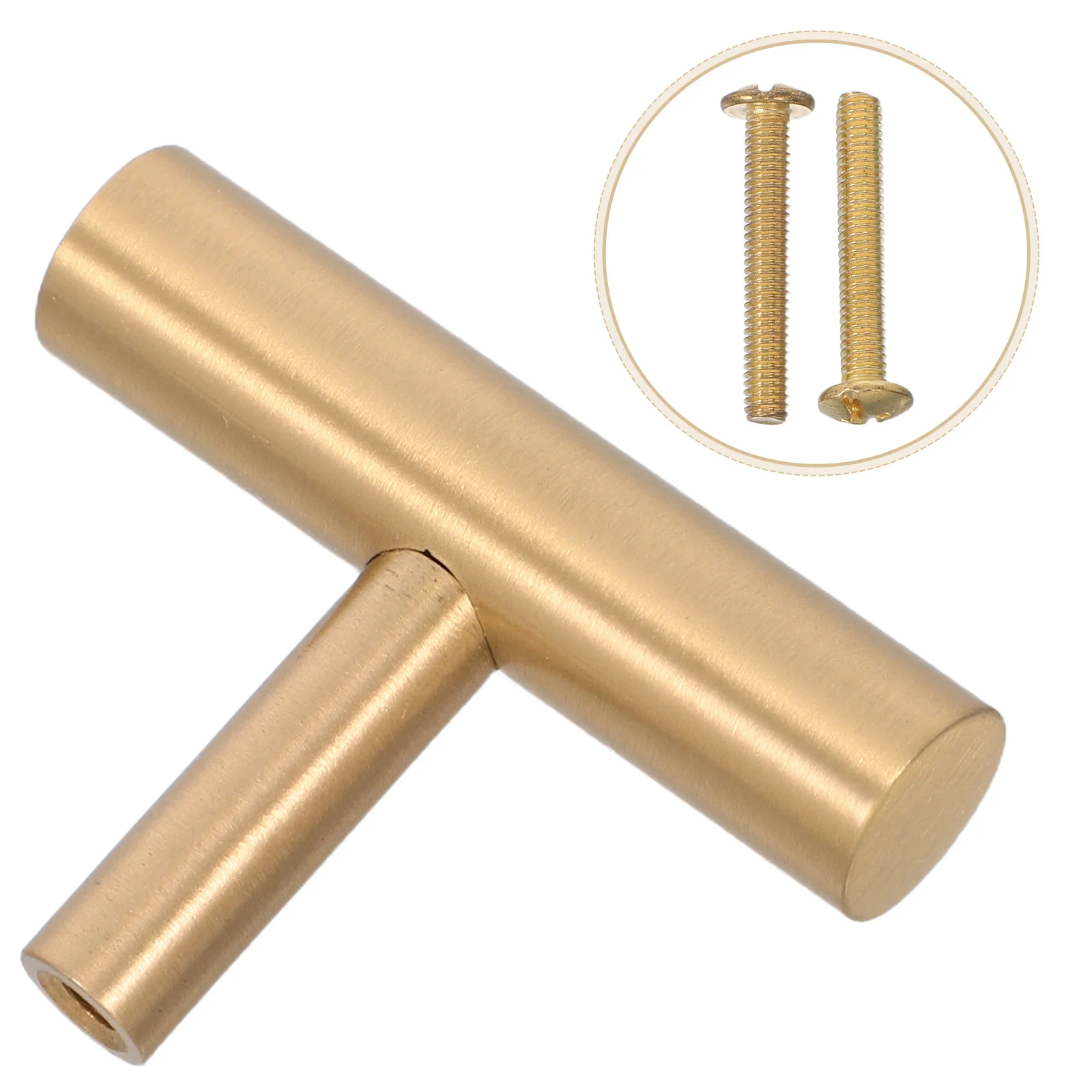 

2Pcs Durable Brass Cabinet Knobs Vintage T-Bar Drawer Pulls for Kitchen Dresser Vanity Cupboard Hardware Copper Cabinet Knobs