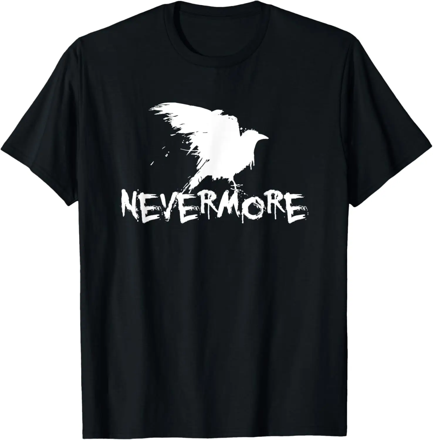 Quoth The Raven Nevermore by Edgar Allan Poe Gothic Crow T-Shirt