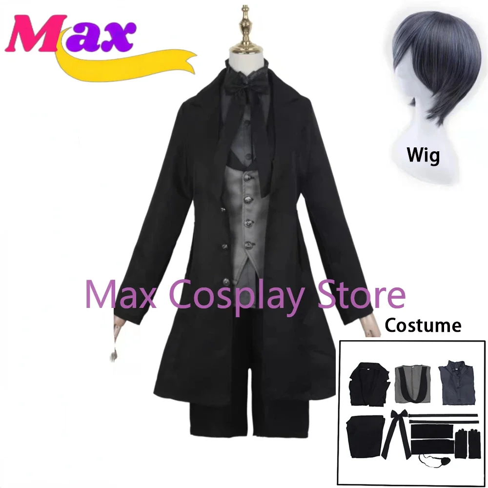 

Max Anime Kuroshitsuji Cosplay Costume Demon Suit Ciel Phantomhive Cosplay Costume Halloween Women Men Custom size