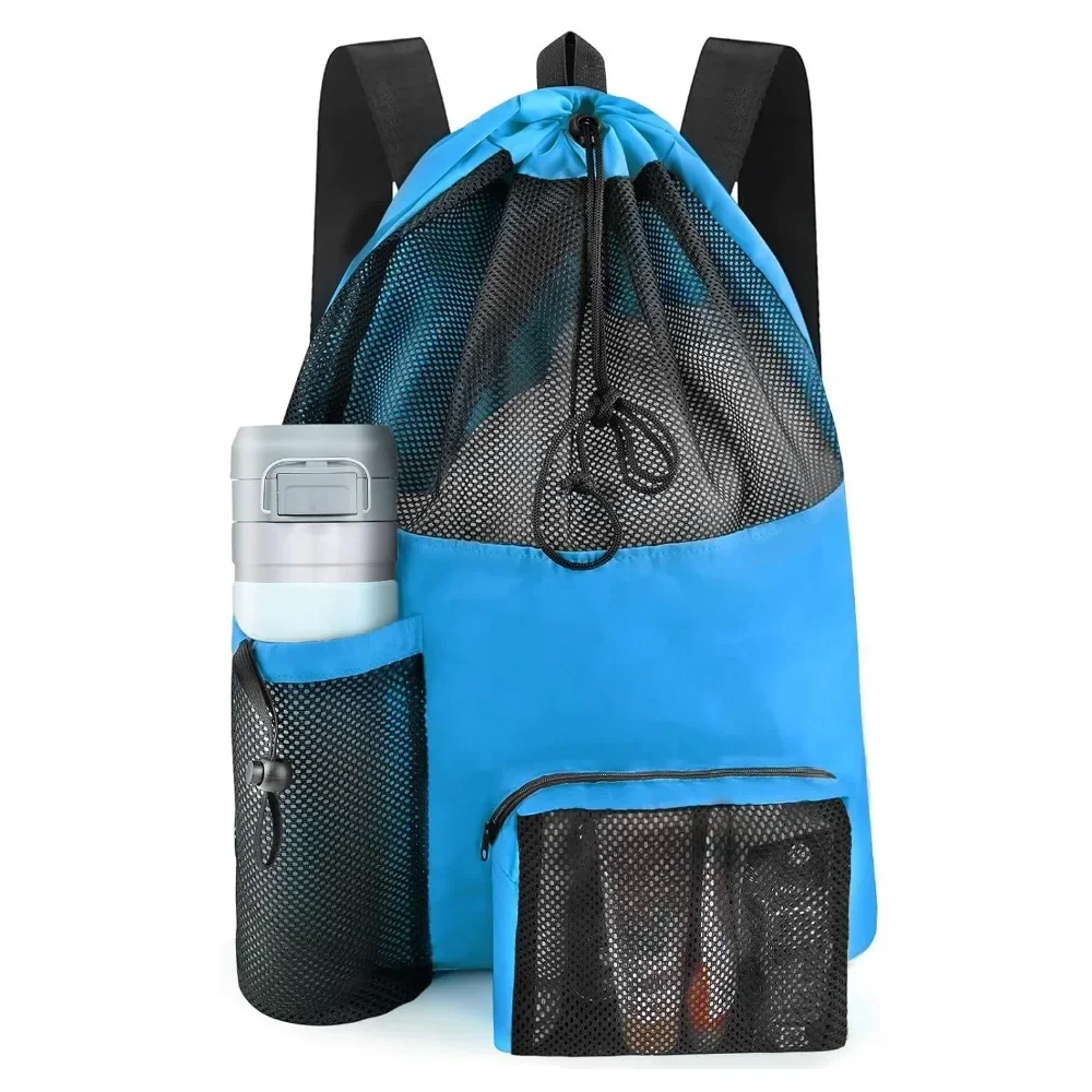 

Прочная сетчатая сумка для плавания, нейлоновый рюкзак на шнурке с мокрым карманом, водонепроницаемый рюкзак для мамы, снаряжение для тренировок