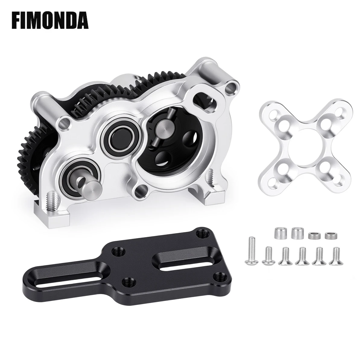 Aluminum OD-4 Transmission Gearbox With Slipper Pad for 1/10 LCG Chassis Cheater Rigs Capra Stock Axle Upgrade Parts