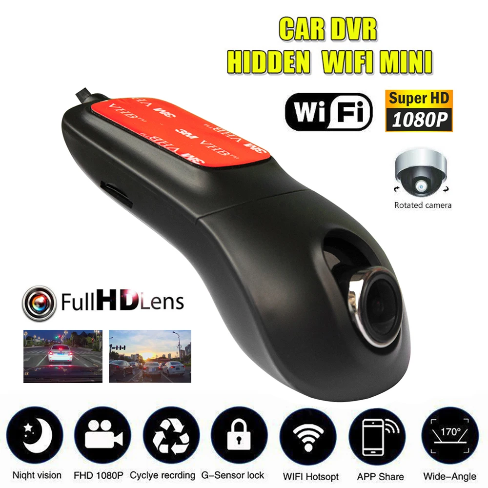 

Car DVR WiFi Dash Cam Car Camera 1080P Full HD Drive Video Recorder 24 Hours Parking Monitor Night Vision Auto Black Box Dashcam