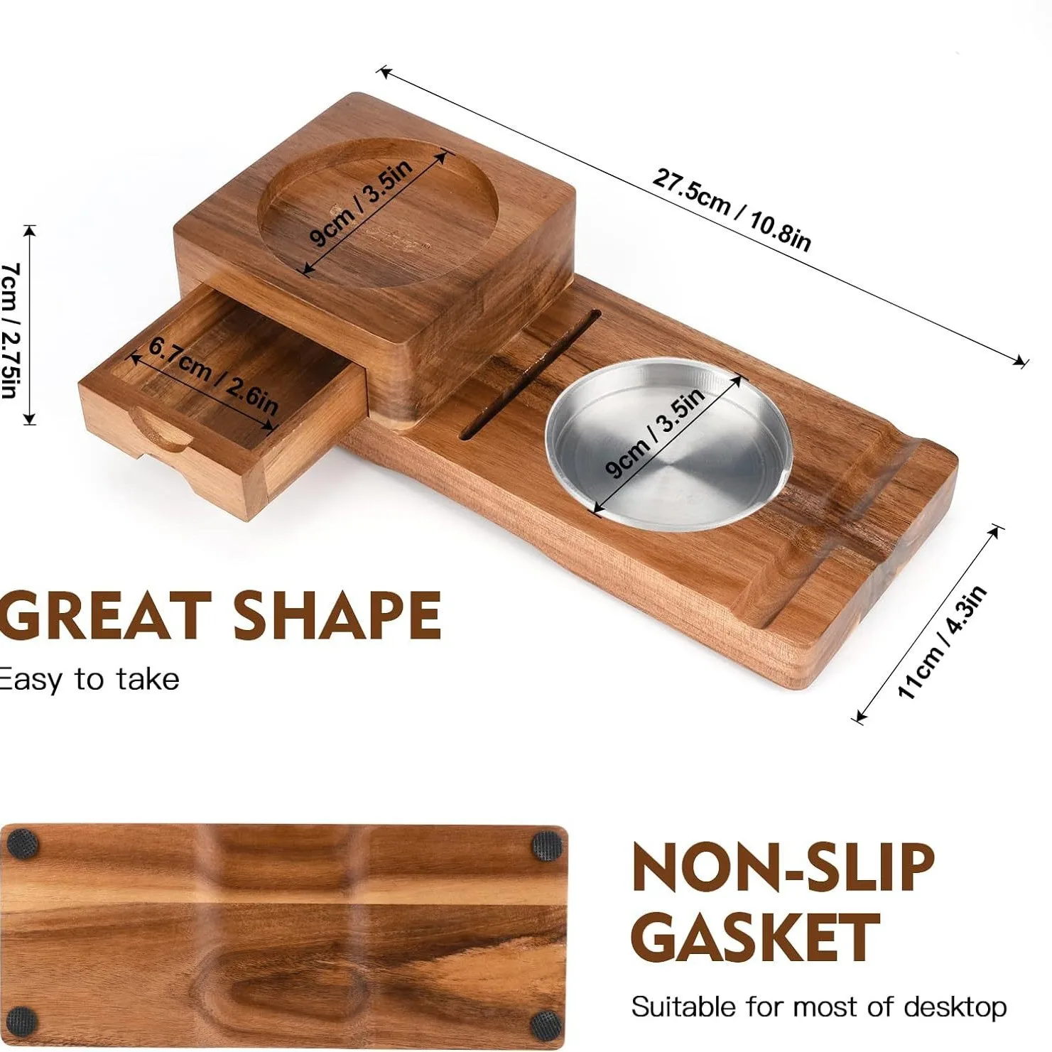 NEW MultiFunction Solid Wood Cigar Ashtray Beverage Wooden Cup Coaster Whiskey Tray Cigar Holder Cigarette Ashtray Smoking Tools