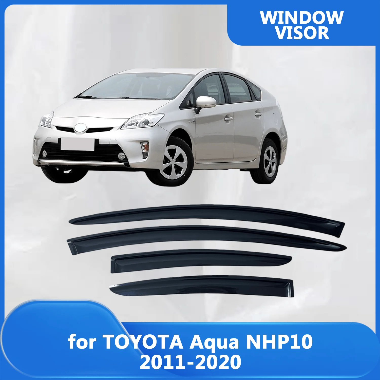 

Window Visor for TOYOTA Aqua NHP10 2011 2012 2013 2014 2015 2016 2017 2018 2019 2020 Wind Deflectors Rain Guards Door Visor Vent