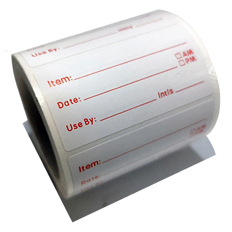 500pcs/roll Kitchen Sticker Refrigerator Freezer Food Storage Date Content Label