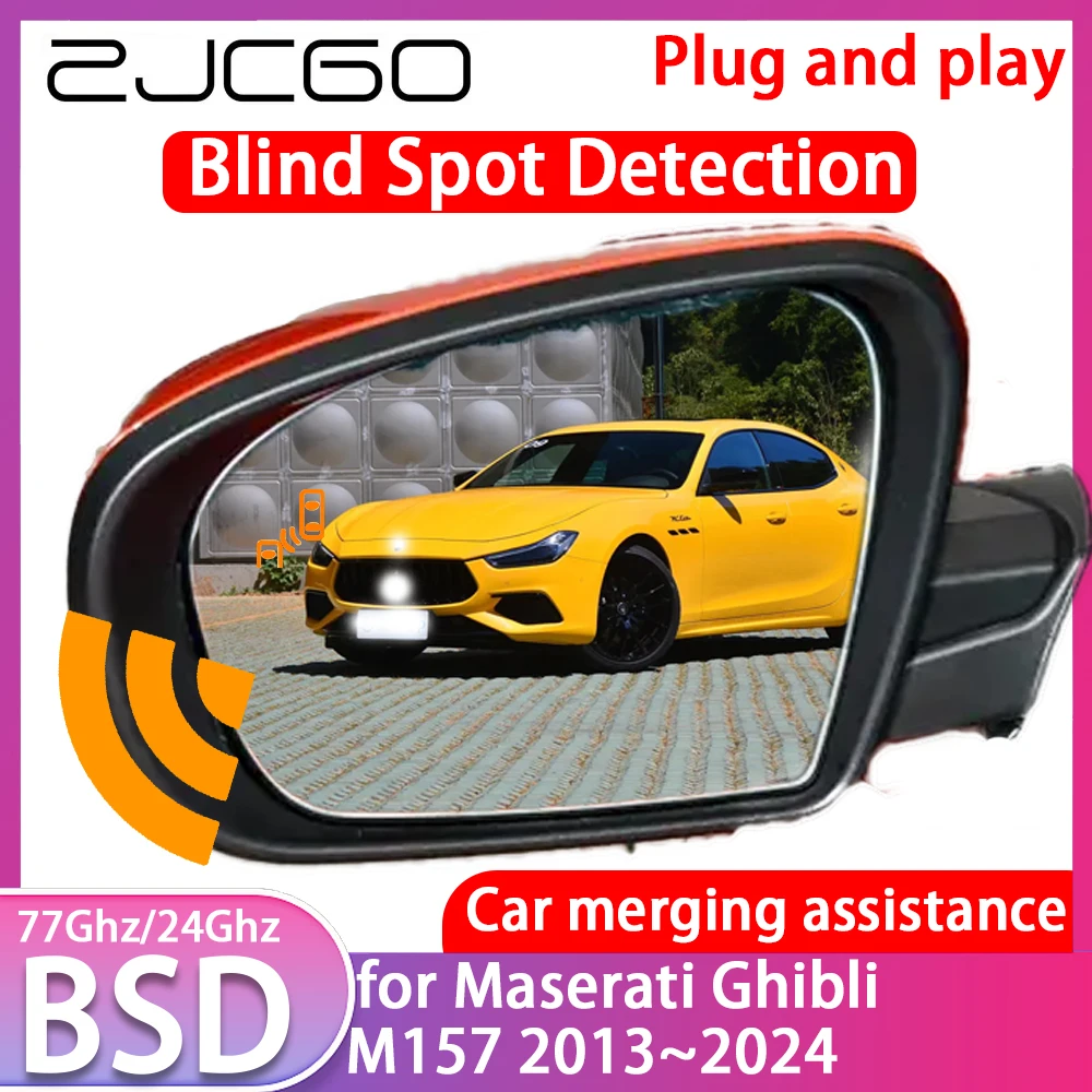 

ZJCGO for Maserati Ghibli M157 2013~2024 Blind Spot Detection Car BSD BSA BSM System Driving Warning Radar Alert Mirror