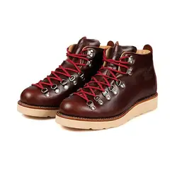 Amekaji Wear Vintage Work Shoes Raise the Bottom Middle Top Boots Big Head Leather Shoes Outdoor Camping Boots