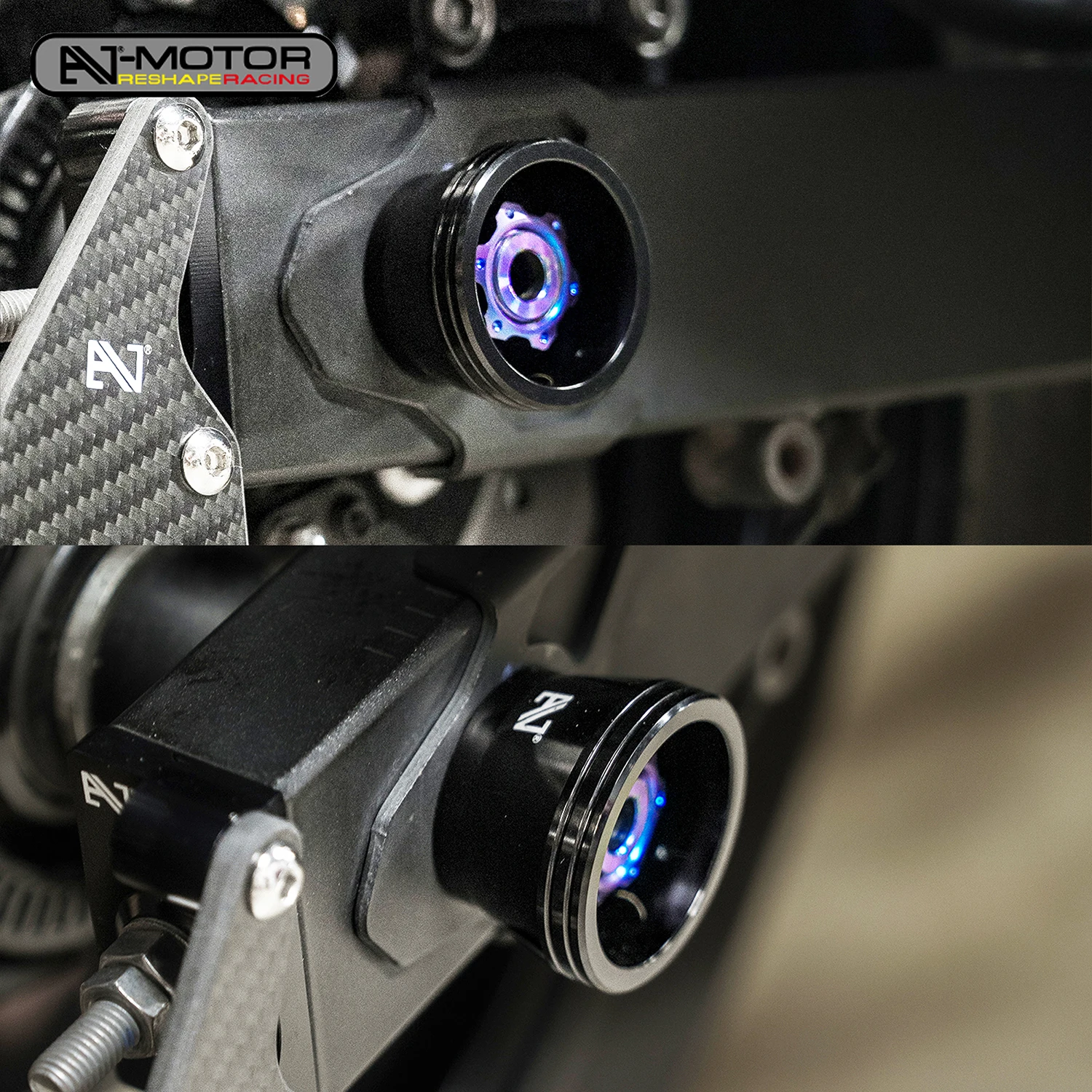 AJ-MOTOR مزلقات المحور الأمامي والخلفي للدراجة النارية لـ Kawasaki Ninja 400 Ninja 500 Z400 Z500