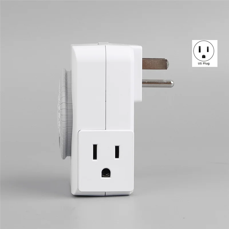【IN  Stock】Auto Power Off Mechanical Switch Timer Socket US Plug 24H Cycle For Home Appliances Control Motorcycle Charging Timer