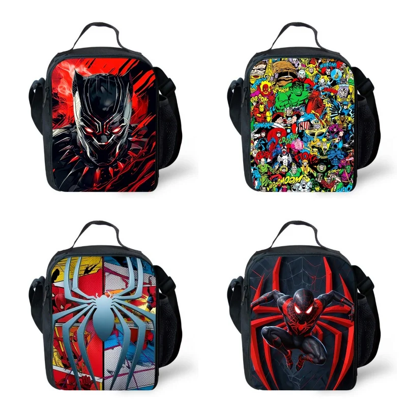 MARVEL SERIES Lunch bags for Child,Cartoon School Picnic Bags for Girl Boy,Large Kids Insulation Cooler Bags for Aged 4-10 years