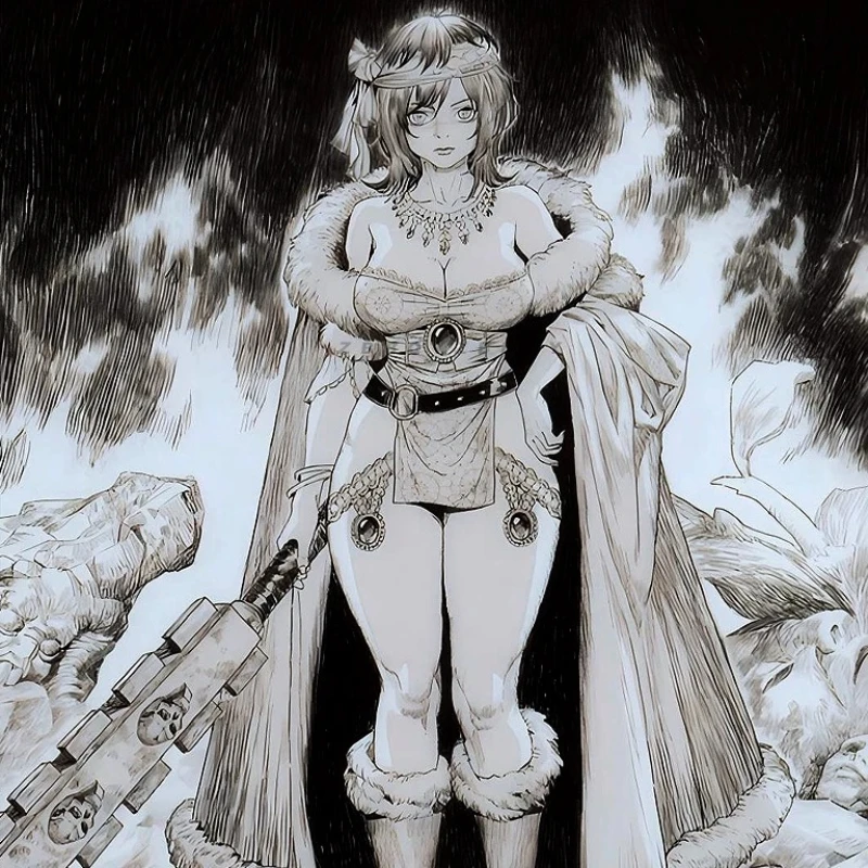 Die Cast Resin Model Kit, GK, Super Female Warrior, Not Assembled, Resin White Mold Not Colored