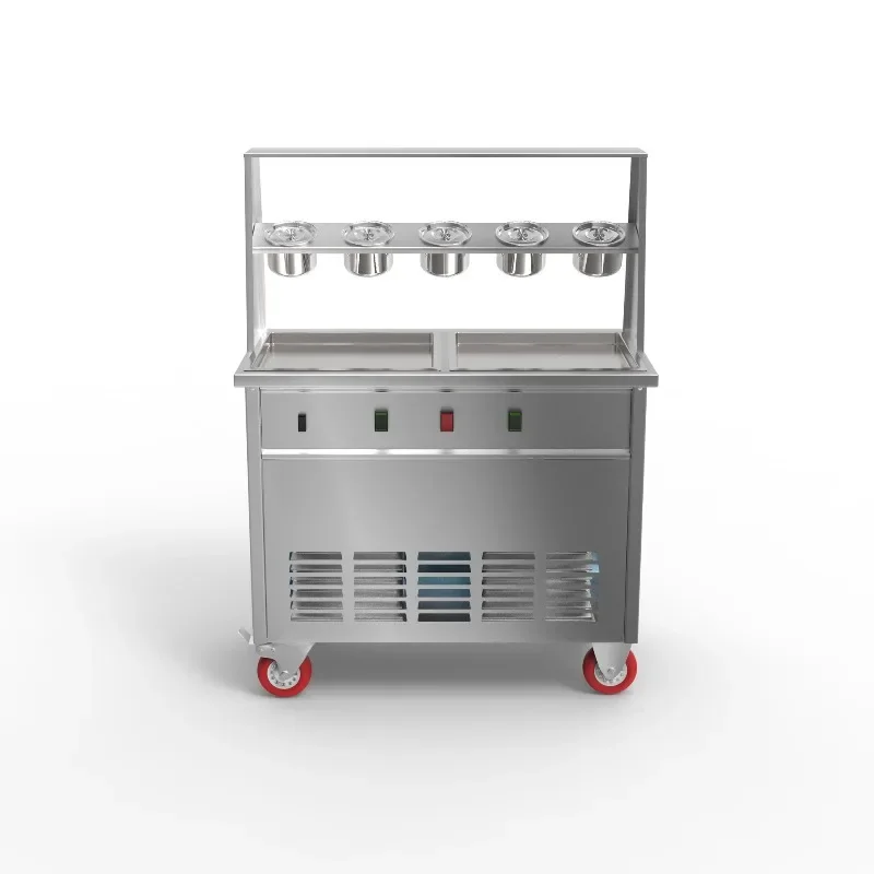 Double boiler fried yogurt machine commercial frying ice machine frying milk fruit machine
