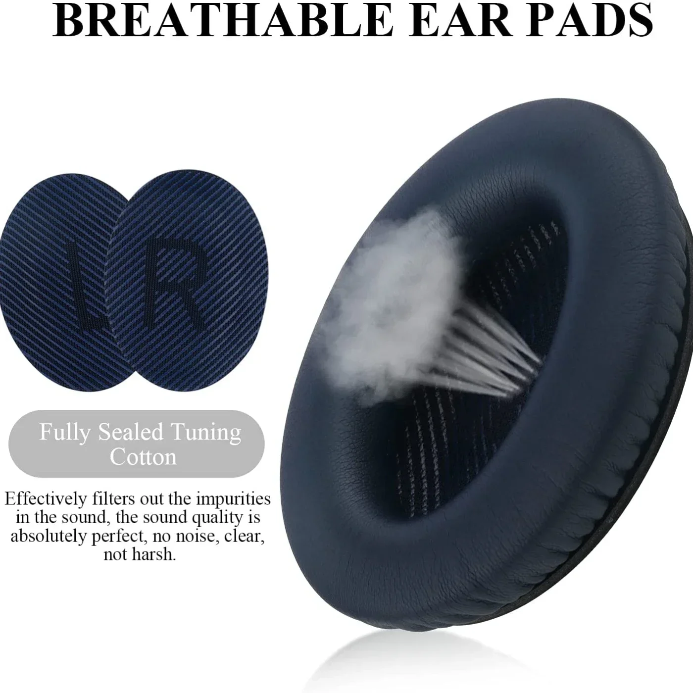 Replacement Earpads for Bose Quiet Comfort 35 (QC35) and QuietComfort 35 II (QC35 II) Headphones