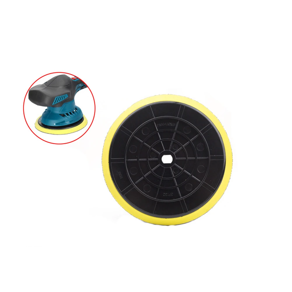 2パック バッファーパッド 6インチ 研磨用バッキングプレート ほとんどのコードレスバッファーポリッシャーに対応 イエロー ブラック