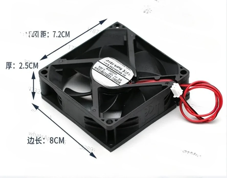12V 24V 超高風量 80x80x25mm 80mm 温度制御 デスクトップシャーシ サーバー周波数変換器冷却ファン