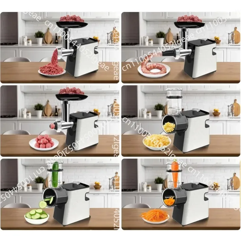 Sausage Machine Meat Grinder, Two-speed Gear Adjustment, Vegetable Cutter, Slicing