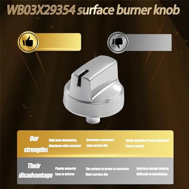 

AEE6-1Pc WB03X29354 для ручек газовой плиты, верхняя ручка плиты, замена для WB03X29354 AP 6327766 4585908 ,Профильные ручки для плиты