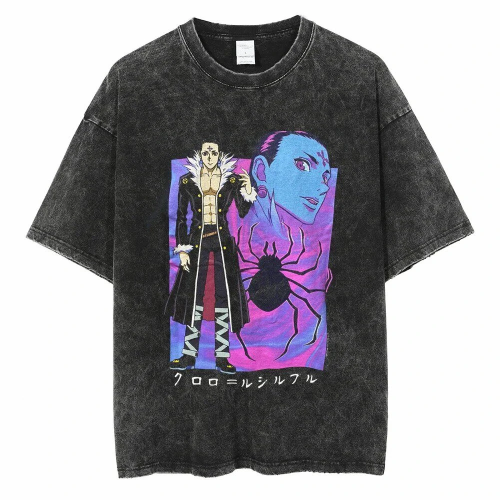 Summer Hip-hop Oversize Water Restoring Ancient Ways Do Old Anime Short Sleeve T-shirt Hunter X Hunter