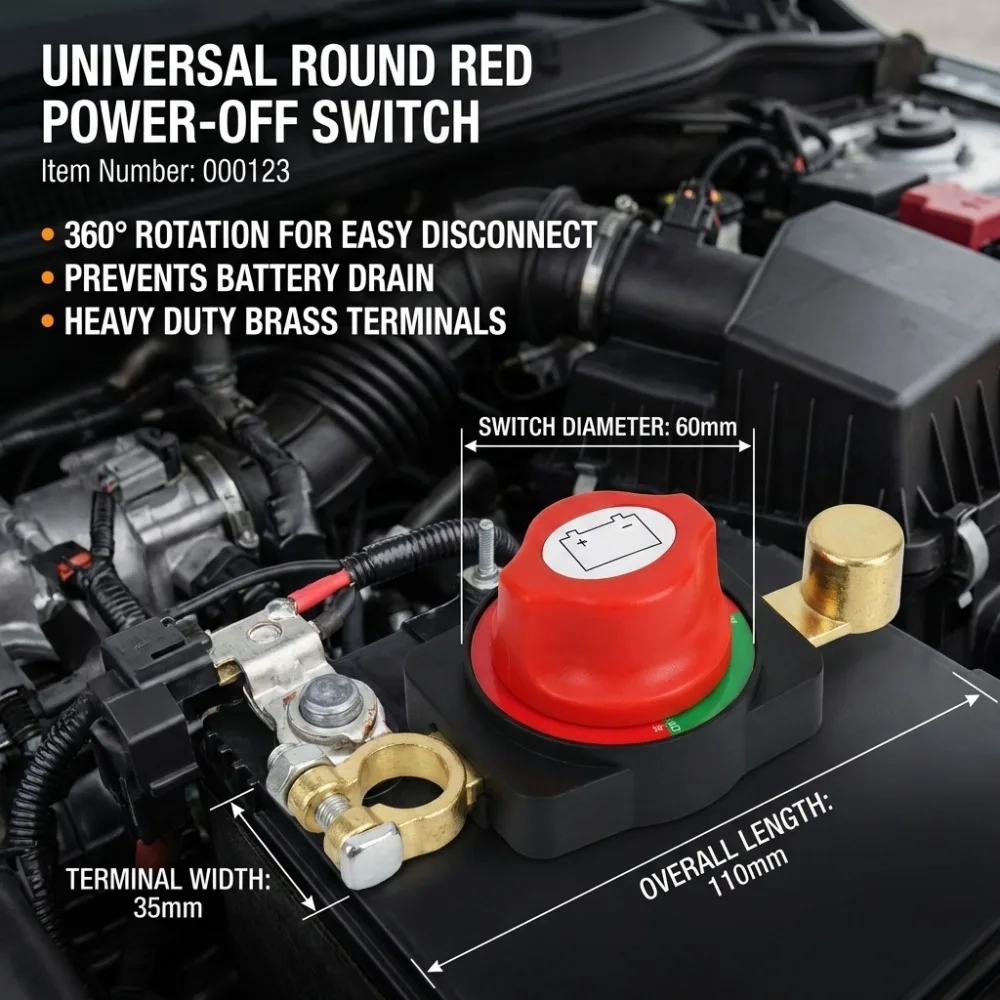 Universal Car Battery Disconnect Switch Manual Circuit Breaker Anti-Power Off Leakage Protector Auto Parts Automatic Breaker