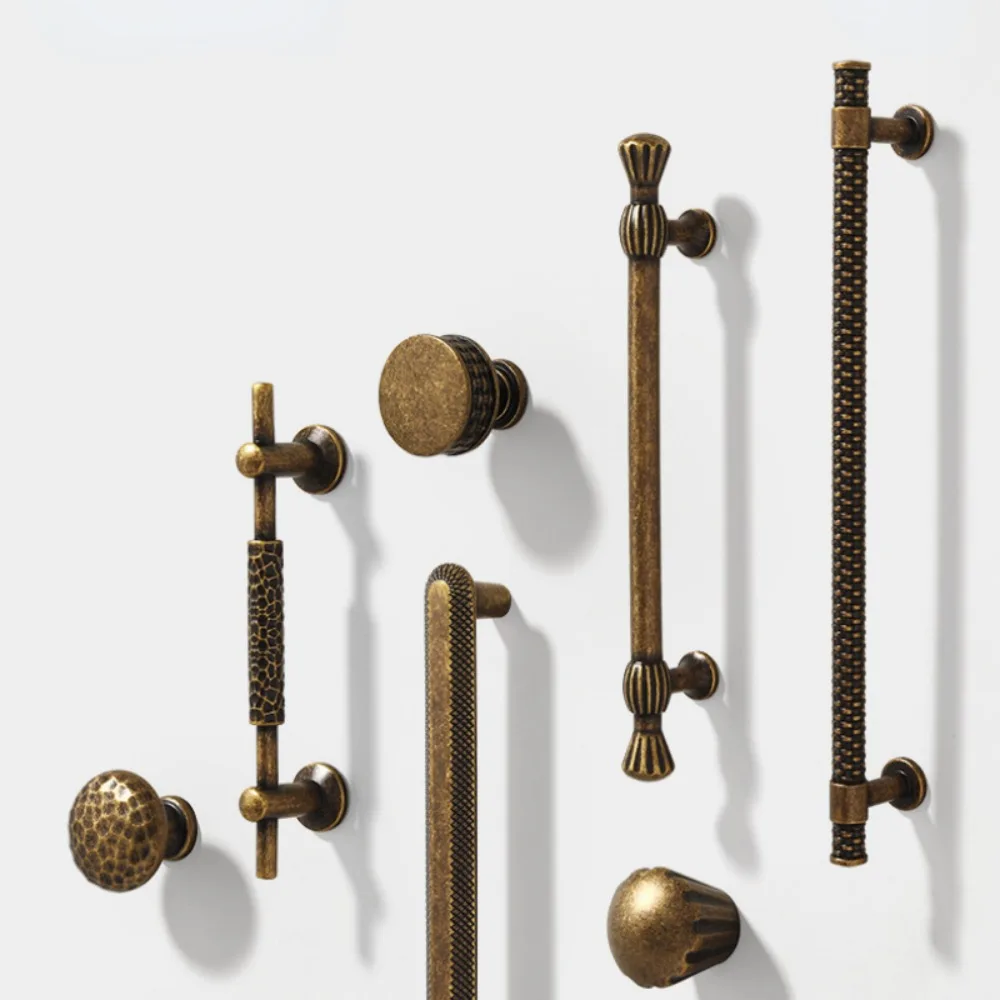 Nordic Vintage Handles for Cabinets and Drawers Bronze Cabinet Knobs and Handles Wardrobes Dresser  Handles for Furniture