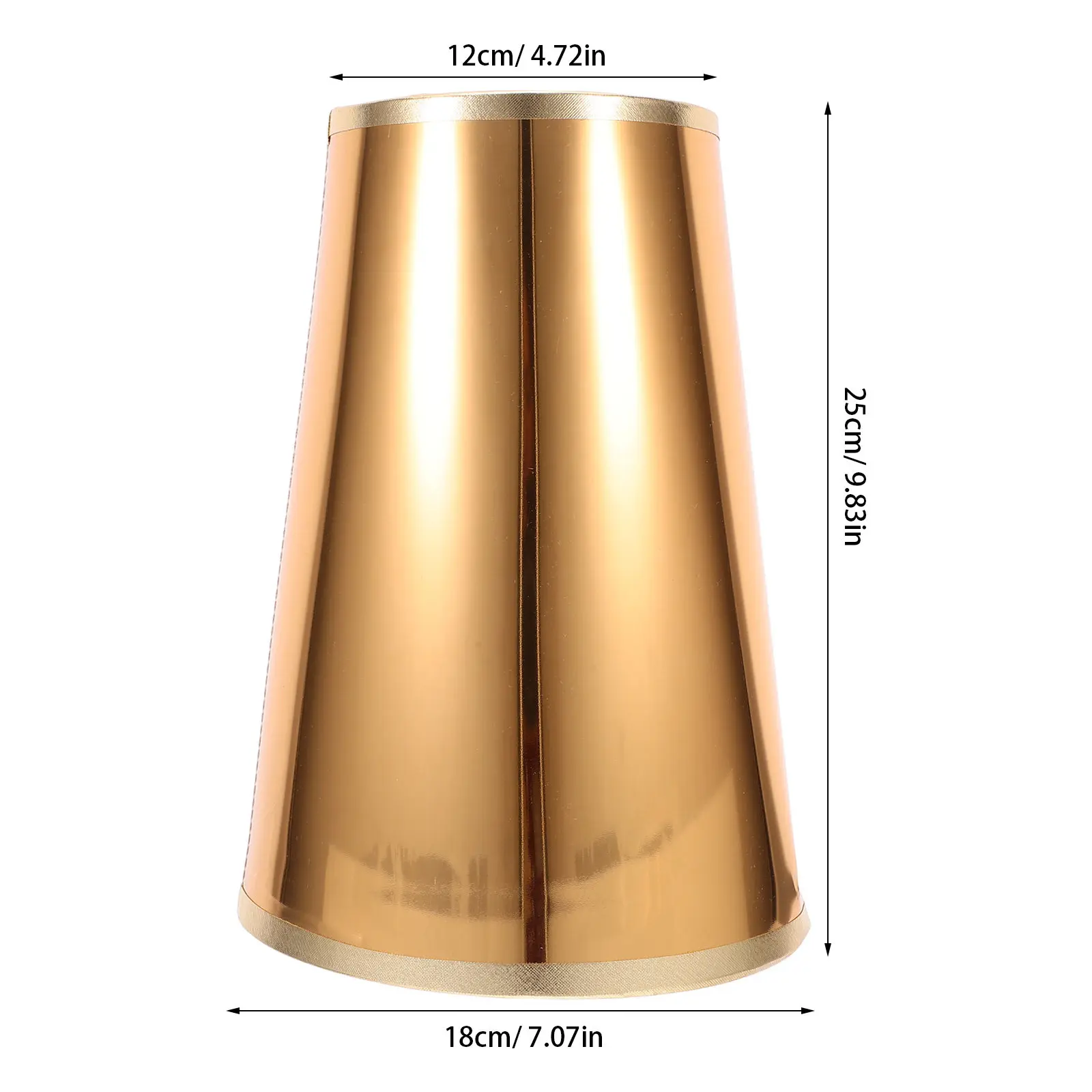 E27 Lamp Shade Replacement 18Cm Bottom X 12Cm Top Iron and PVC Retro Table Lamp Shade for Desk Floor Standing Lamps Home Hotel