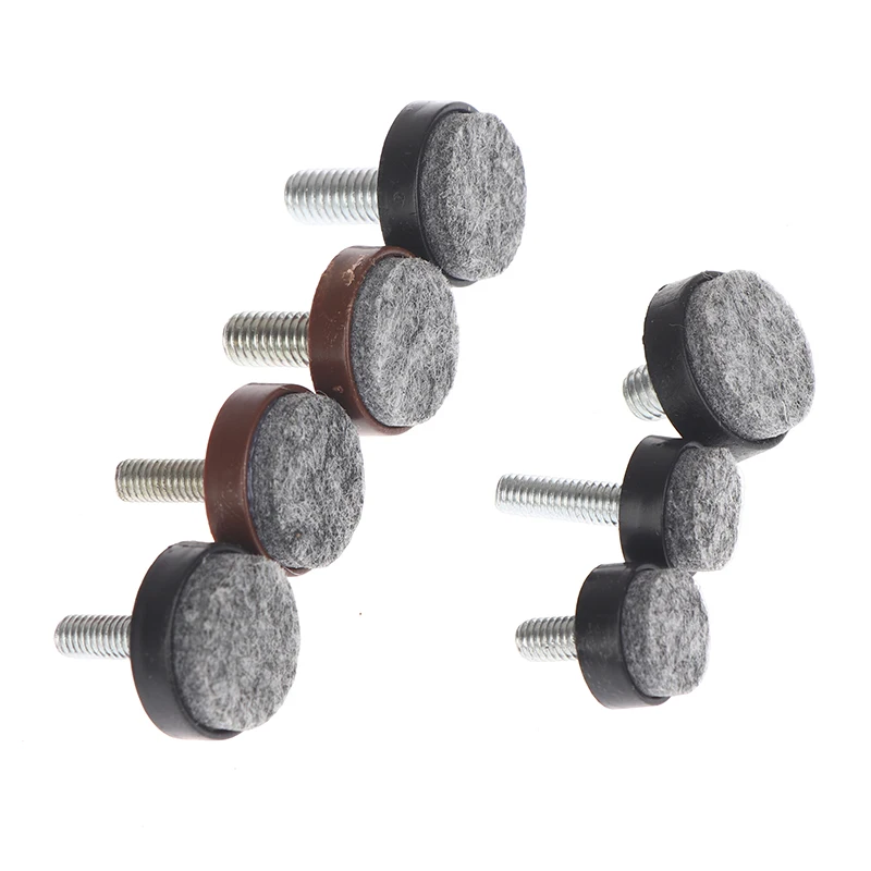 Mute Felt Adjustable Round Furniture Leg Screws Anti-Slip M6 M8 Table Chair Cabinet Balance Feet Pads Hardware Accessories