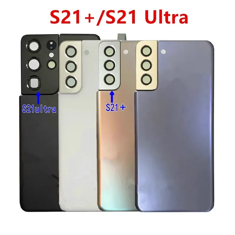 

Корпус S21Ultra для Samsung Galaxy S21 Ultra Plus, стеклянная задняя крышка аккумулятора, ремонт, замена задней крышки дверного телефона + объектив камеры