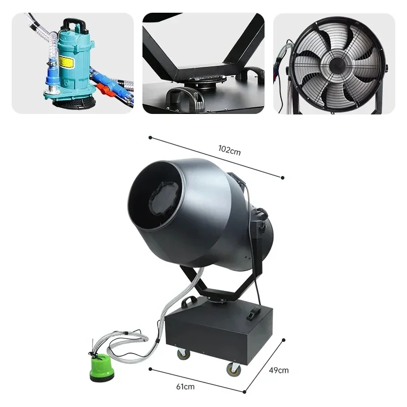 3000W Small Automatic Moving Head Shaking Swimming Pool Party Foam Machine For Parties Outdoor Amusement DJ Stage Jet Foam Show