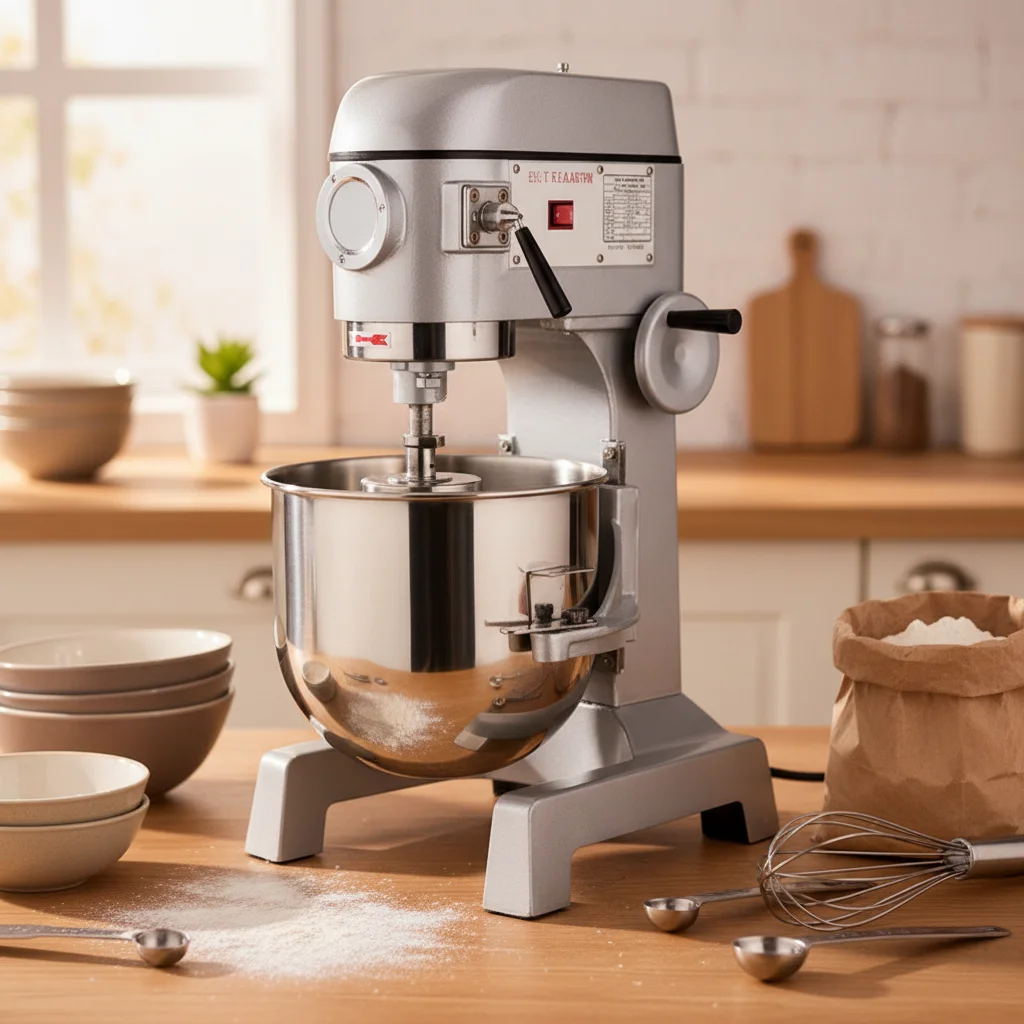 Electric Dough Cream Mixer with Egg Beater for Filling Food Baking Cake Batter with Ingredients Like Flour Corn Water Milk Nuts