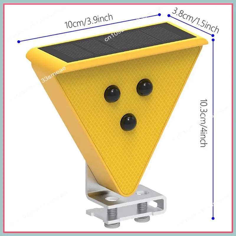 N94R Caution Strobe Lights LED Flashing Safety Light Solar Powered Caution Strobe Lights White